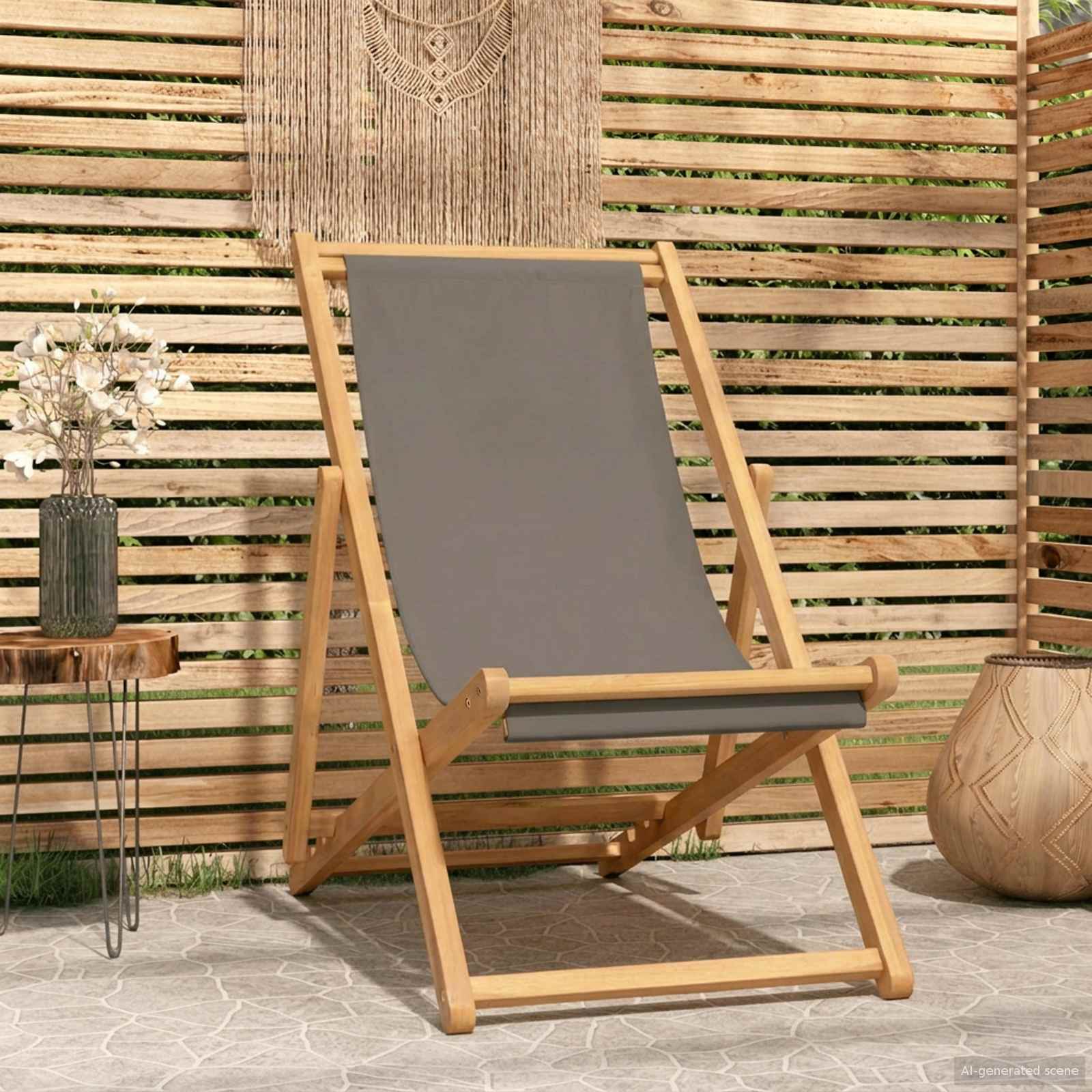 Sedia da spiaggia Tortora Legno di teak solido