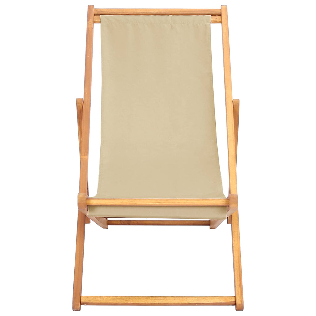 Sedia da spiaggia Beige Legno di teak solido
