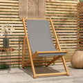 Sedia da spiaggia Grigio Chiaro Legno di teak solido