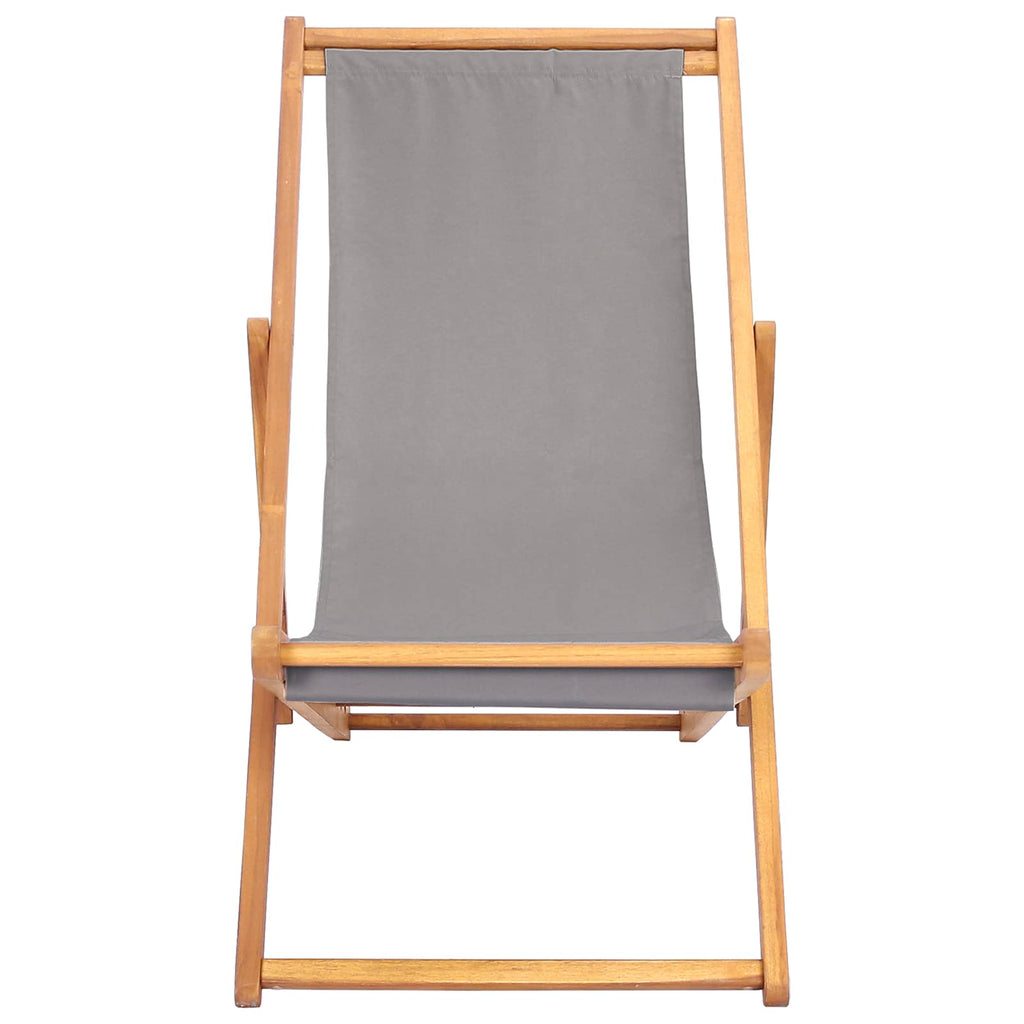 Sedia da spiaggia Grigio Chiaro Legno di teak solido