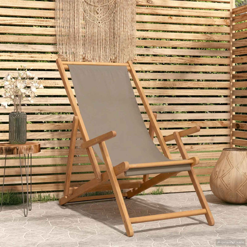 Sedia da spiaggia Tortora Legno di teak solido