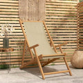 Sedia da spiaggia Beige Legno di teak solido