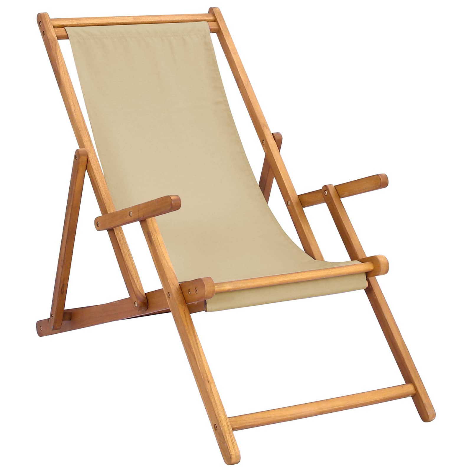 Sedia da spiaggia Beige Legno di teak solido