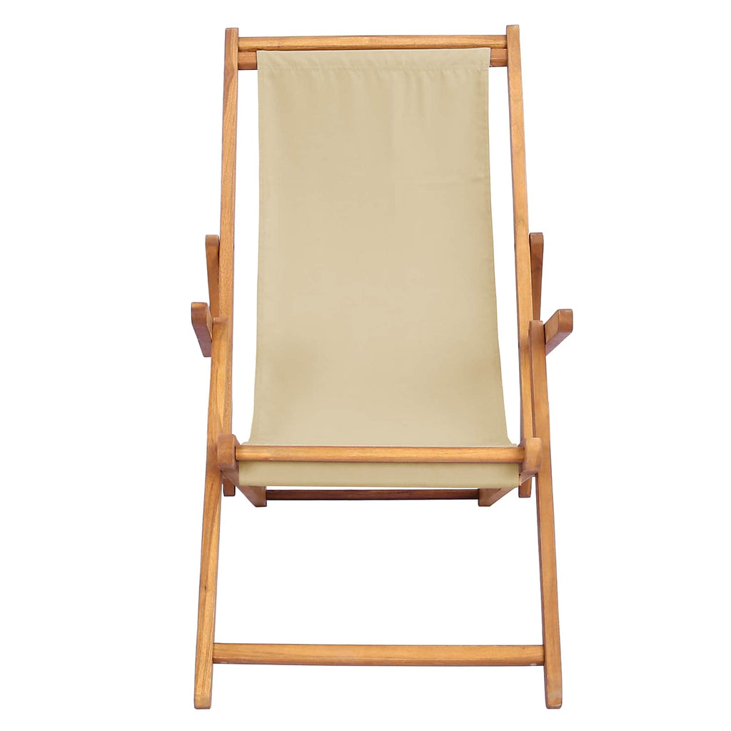 Sedia da spiaggia Beige Legno di teak solido