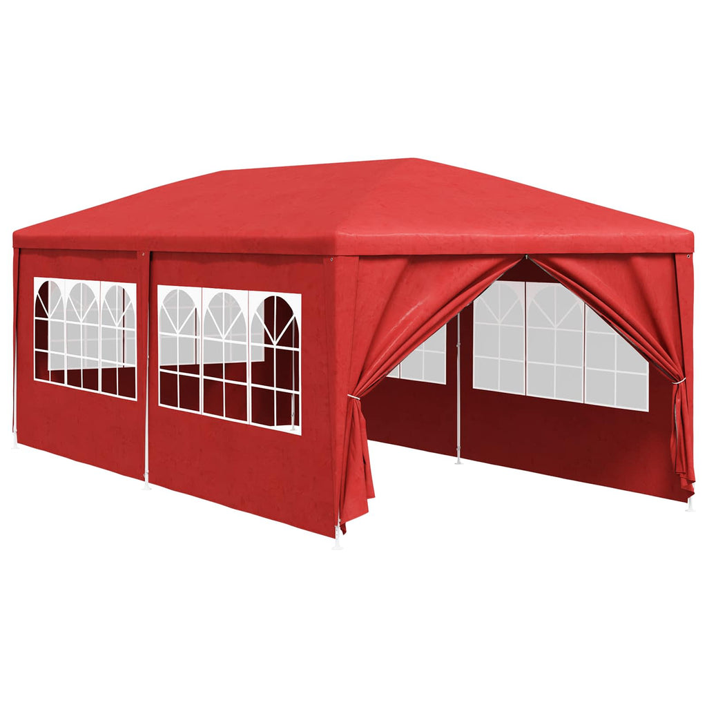 Tenda Party 600 x 300 x 255 cm Rosso PE e Acciaio