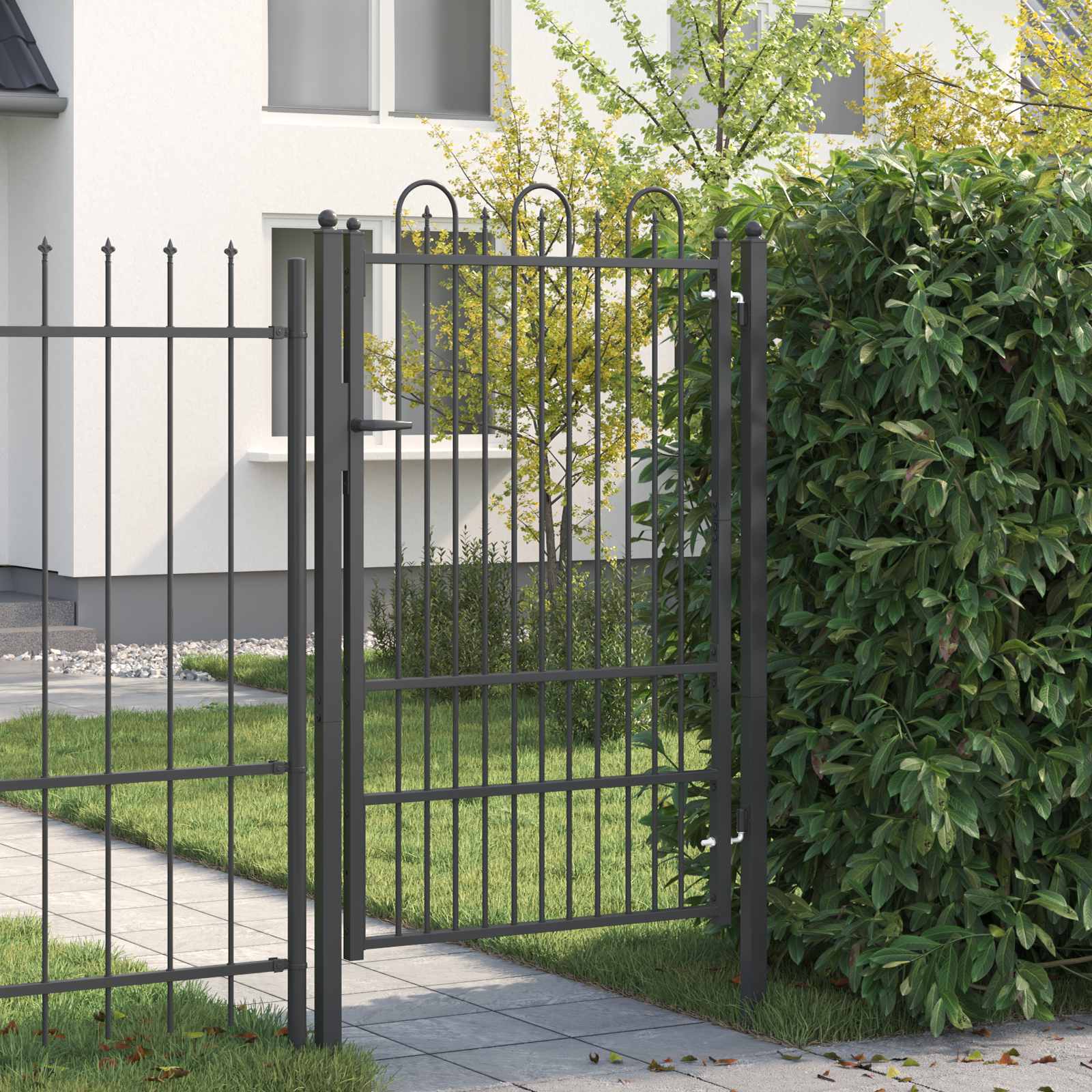 Cancello per recinzione DRONTEN 100 x 150 cm Acciaio Bloccabile