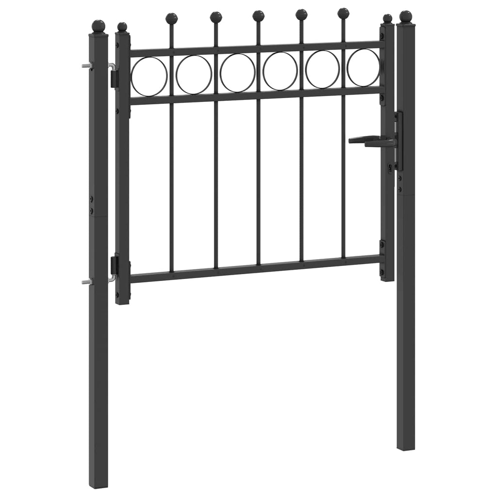 Cancello per recinzione HORST 100 x 75 cm Metallo Nero