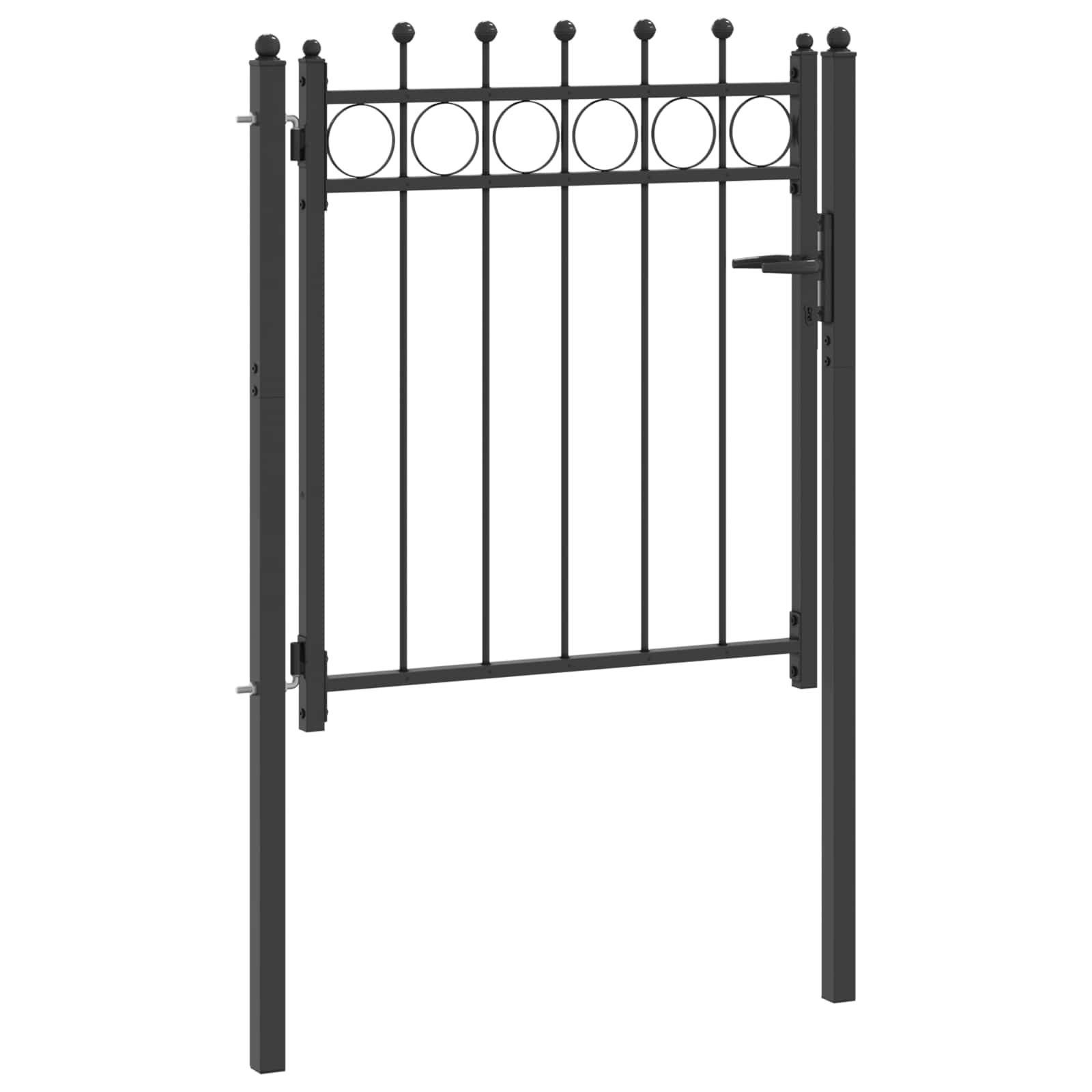 Cancello per recinzione HORST 100 x 100 cm Metallo Nero