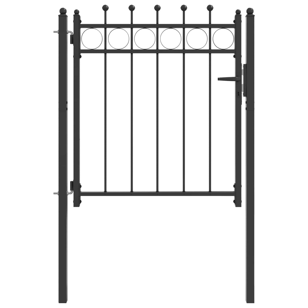 Cancello per recinzione HORST 100 x 100 cm Metallo Nero