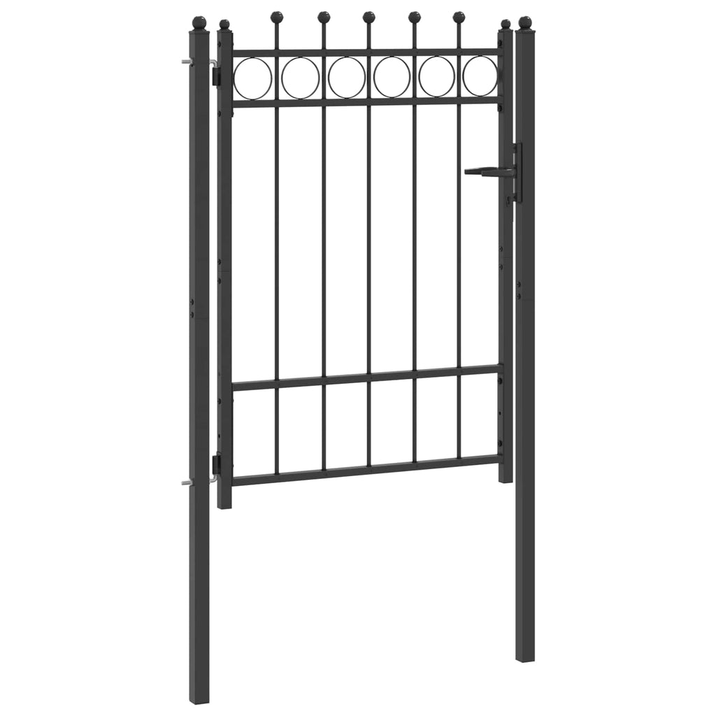 Cancello per recinzione HORST 100 x 125 cm Metallo Nero