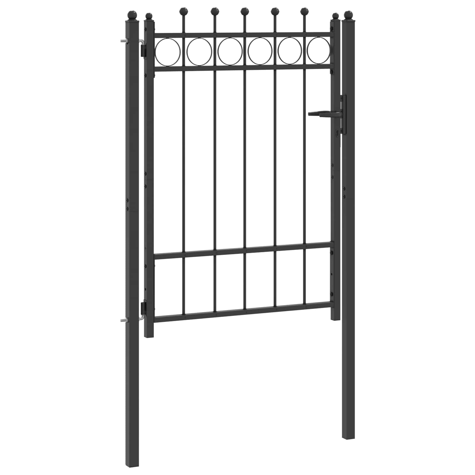 Cancello per recinzione HORST 100 x 125 cm Metallo Nero