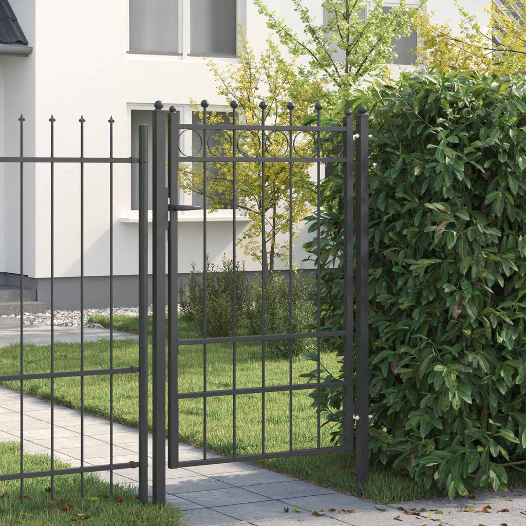 Cancello per recinzione HORST 100 x 150 cm Metallo Nero