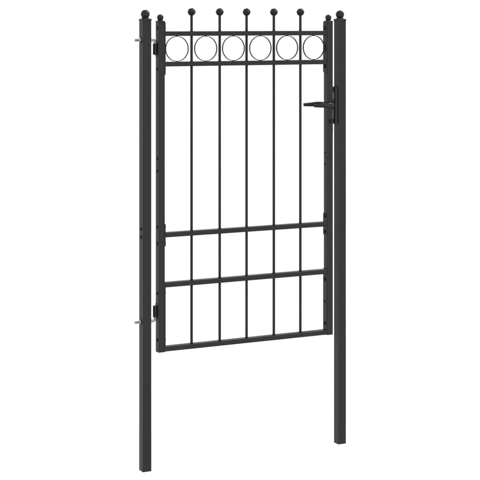Cancello per recinzione HORST 100 x 150 cm Metallo Nero