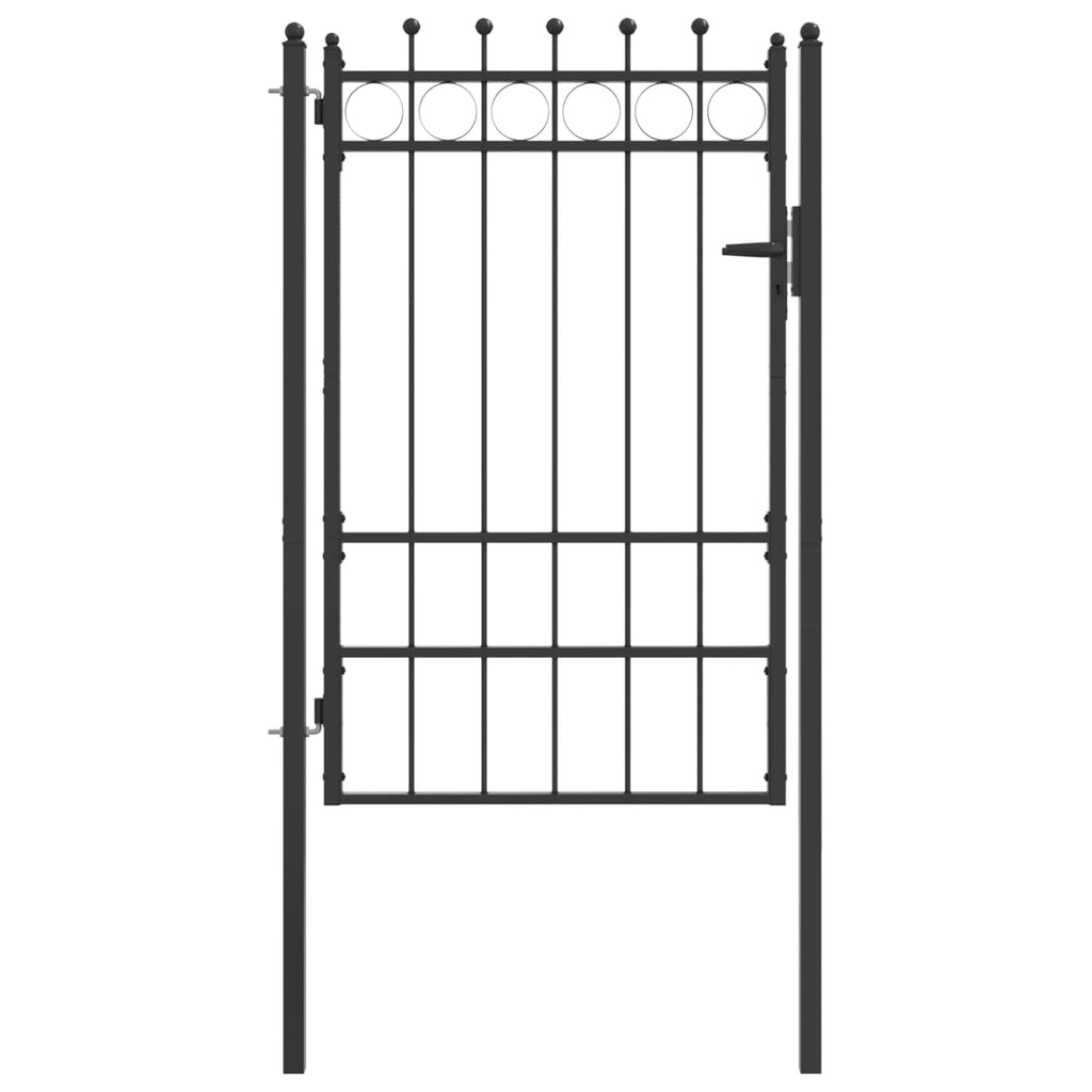 Cancello per recinzione HORST 100 x 150 cm Metallo Nero