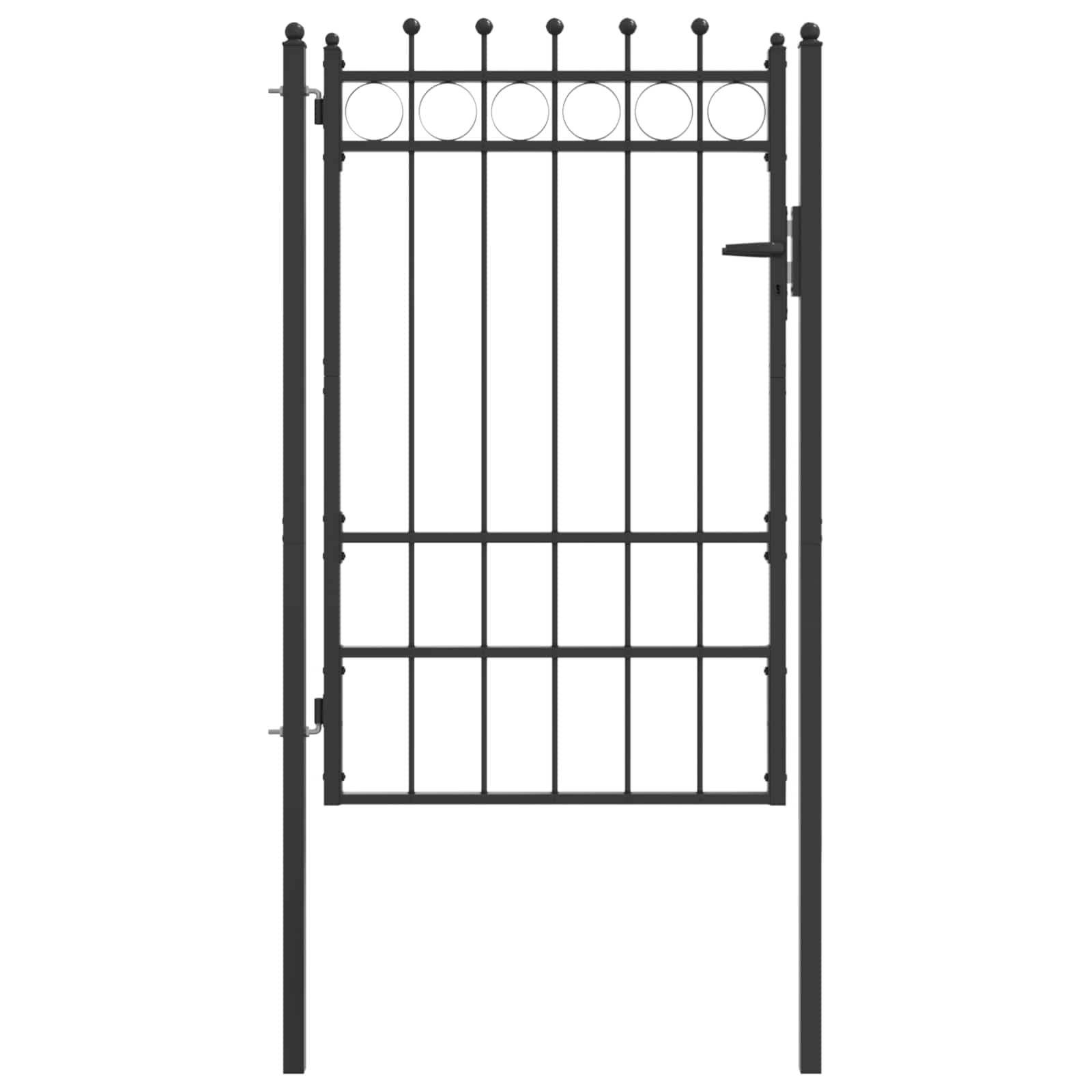 Cancello per recinzione HORST 100 x 150 cm Metallo Nero
