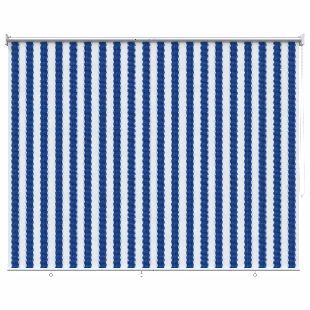 Tenda a Rullo Esterno Blocco UV 90% Strisce Blu e Bianche HDPE