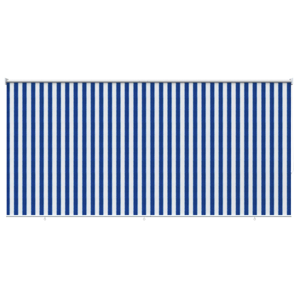 Tenda a Rullo Esterno Blocco UV 90% Strisce Blu e Bianche HDPE