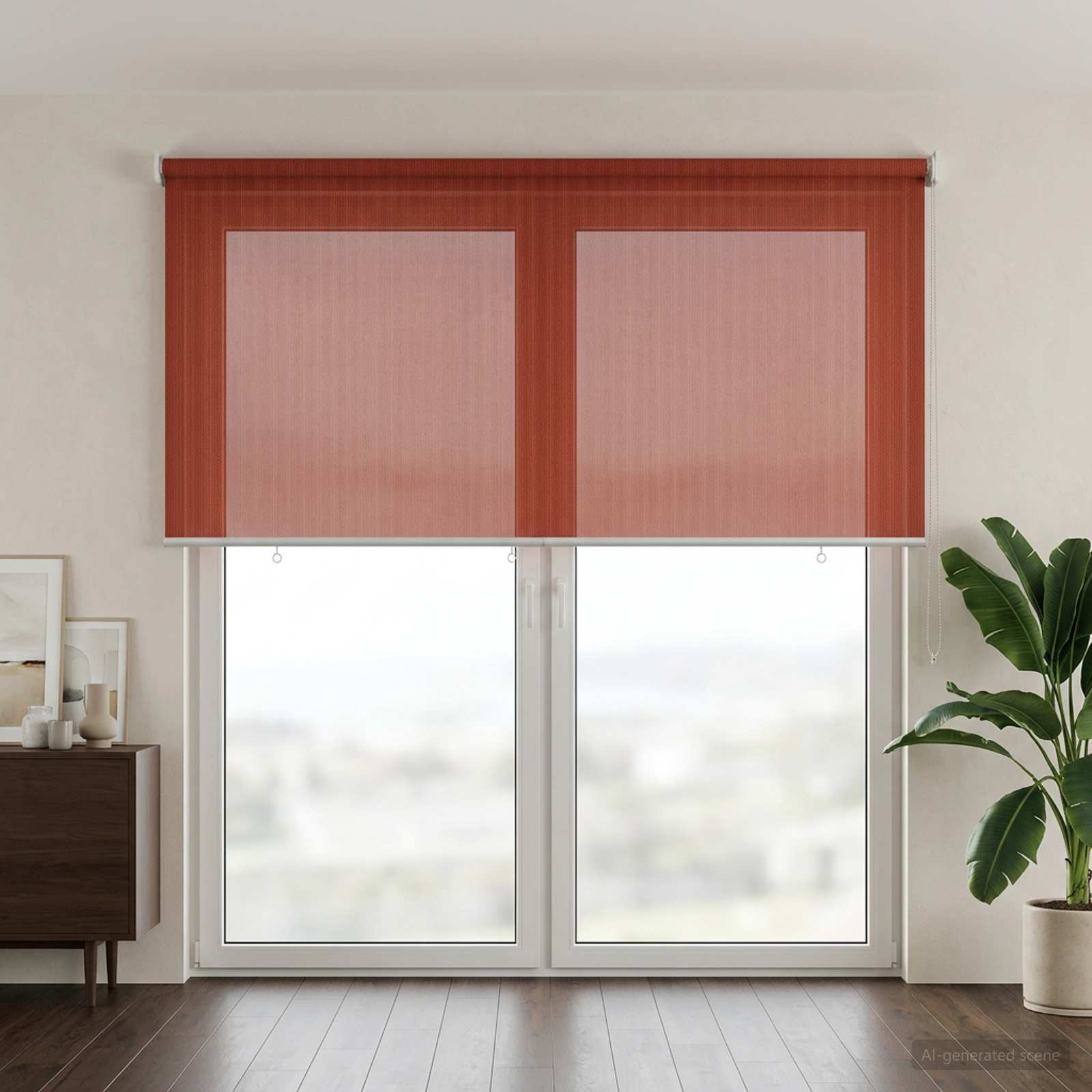 Tenda a Rullo Esterno Blocco UV 90% Terracotta 160 x 230 cm