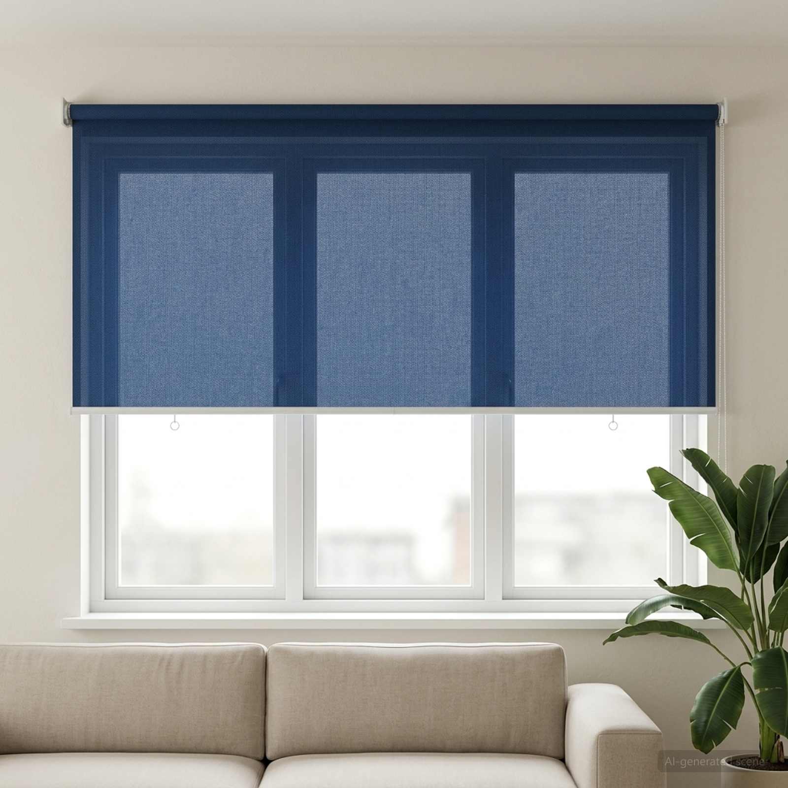 Tenda a Rullo Esterno Blocco UV 90% Blu 140 x 140 cm HDPE