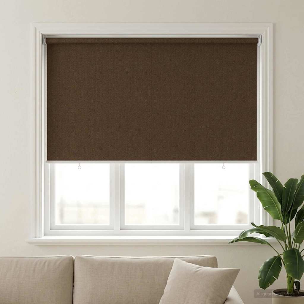 Tenda a Rullo Esterno Blocco UV 90% Marrone 140 x 140 cm HDPE