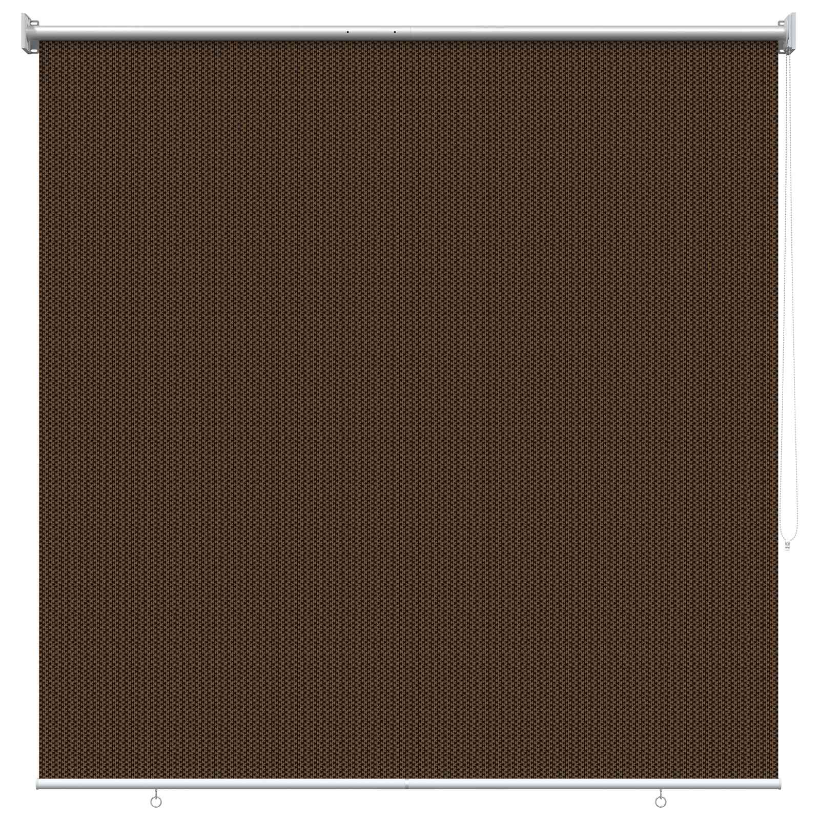 Tenda a Rullo Esterno Blocco UV 90% Marrone 140 x 140 cm HDPE
