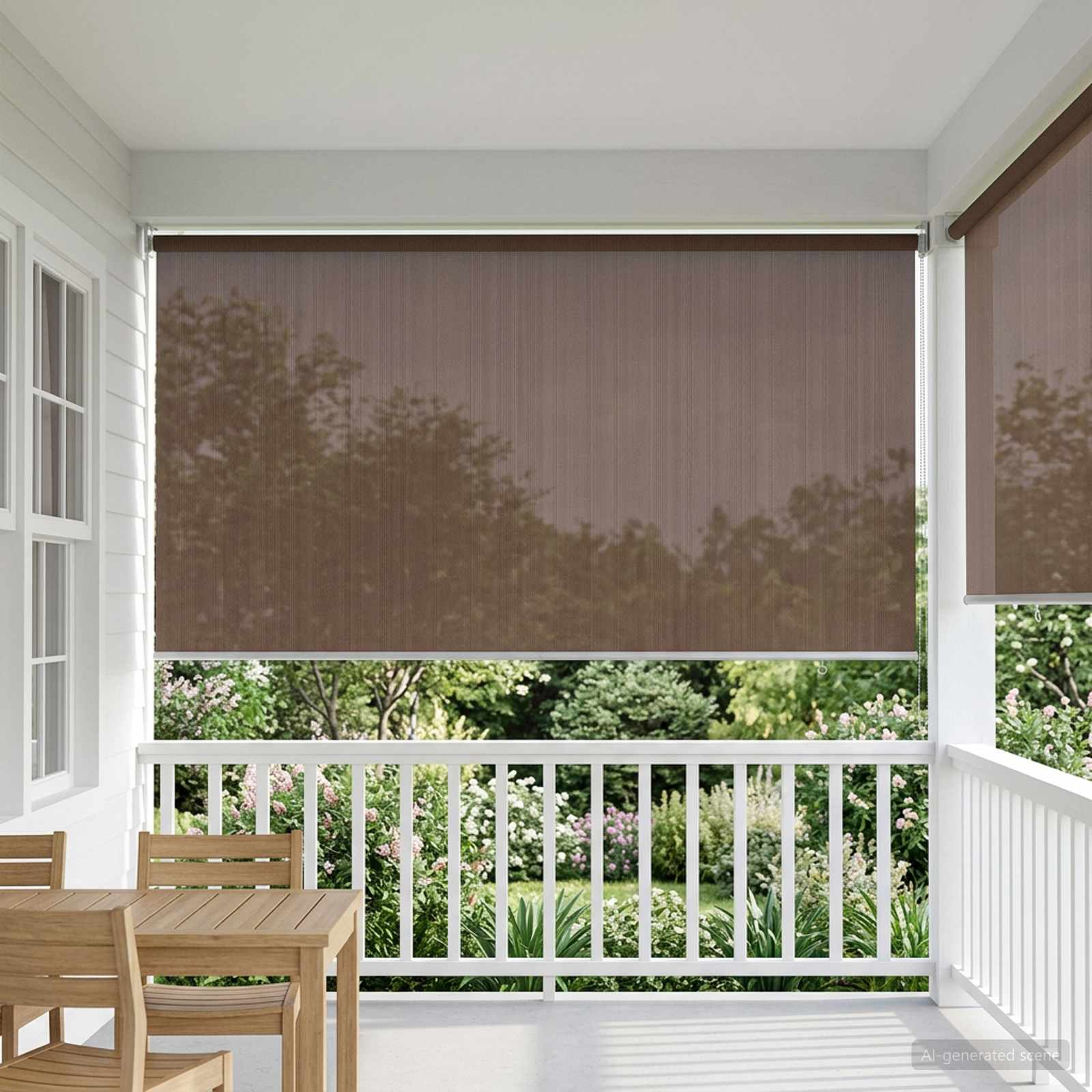 Tenda a Rullo Esterno Blocco UV 90% Tortora 180 x 140 cm HDPE
