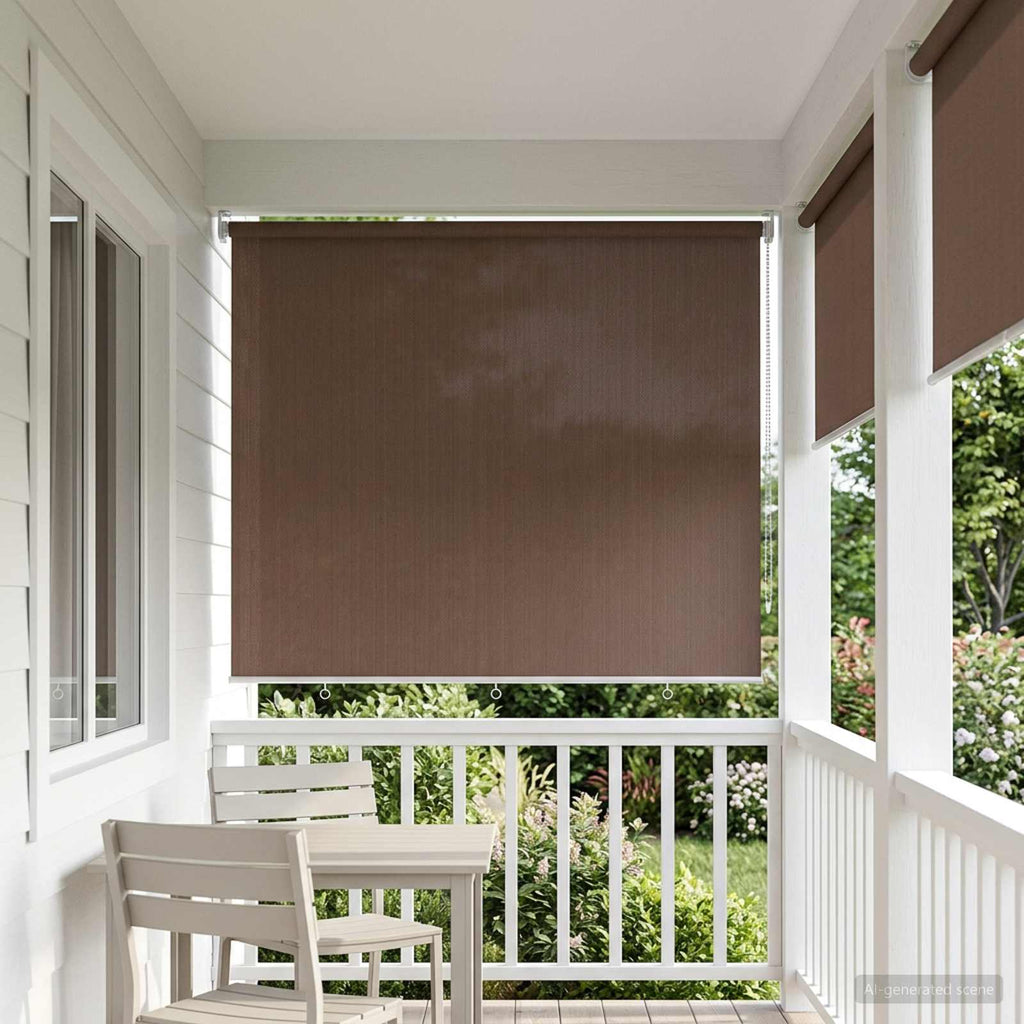 Tenda a Rullo Esterno Blocco UV 90% Tortora 240 x 140 cm HDPE