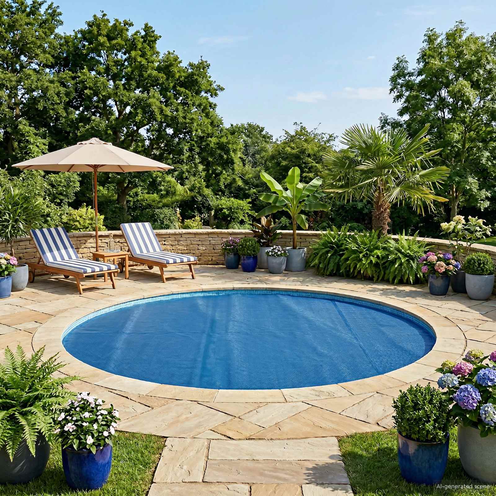 Copertura Solare per Piscina di Alta Qualità Ø 381 cm 200 μm