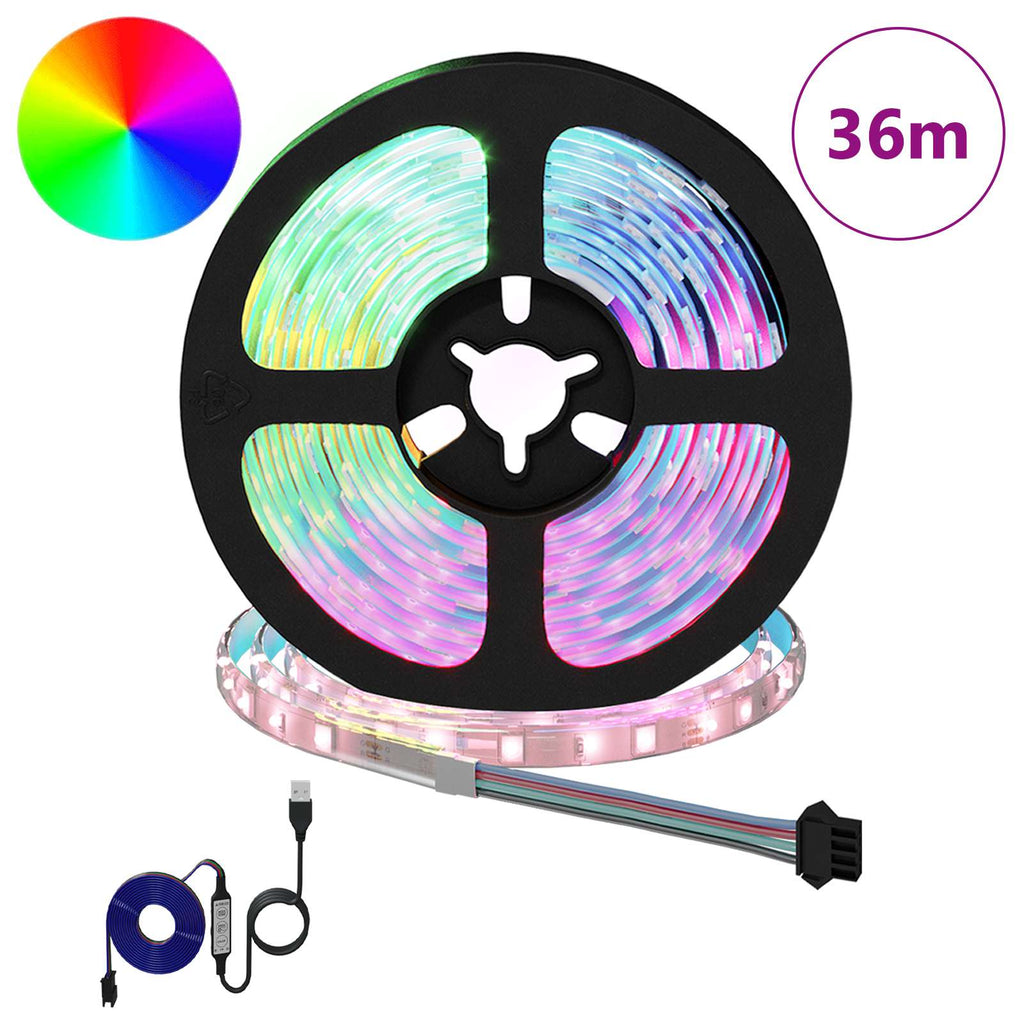 Striscia LED 12 pz Nero e trasparente Rame e plastica