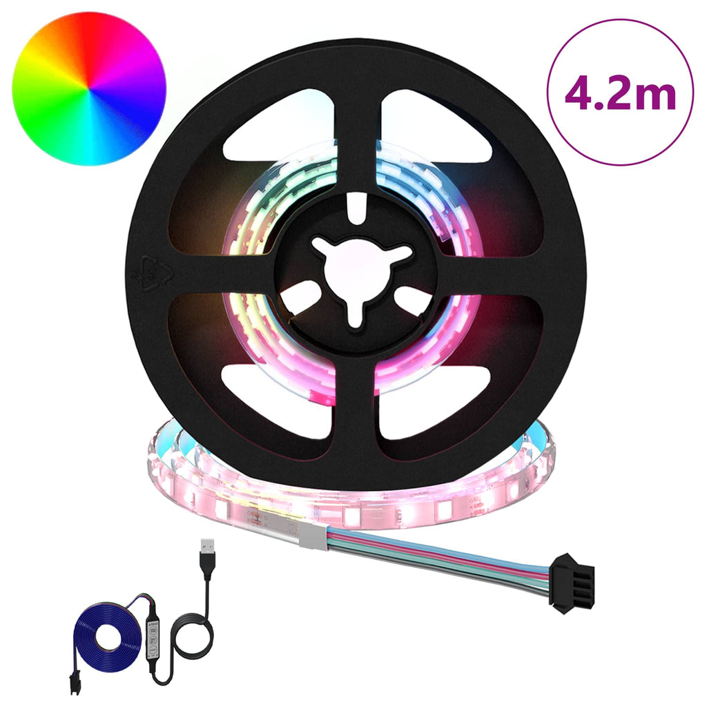 Striscia LED 12 pz Nero e trasparente Rame e plastica