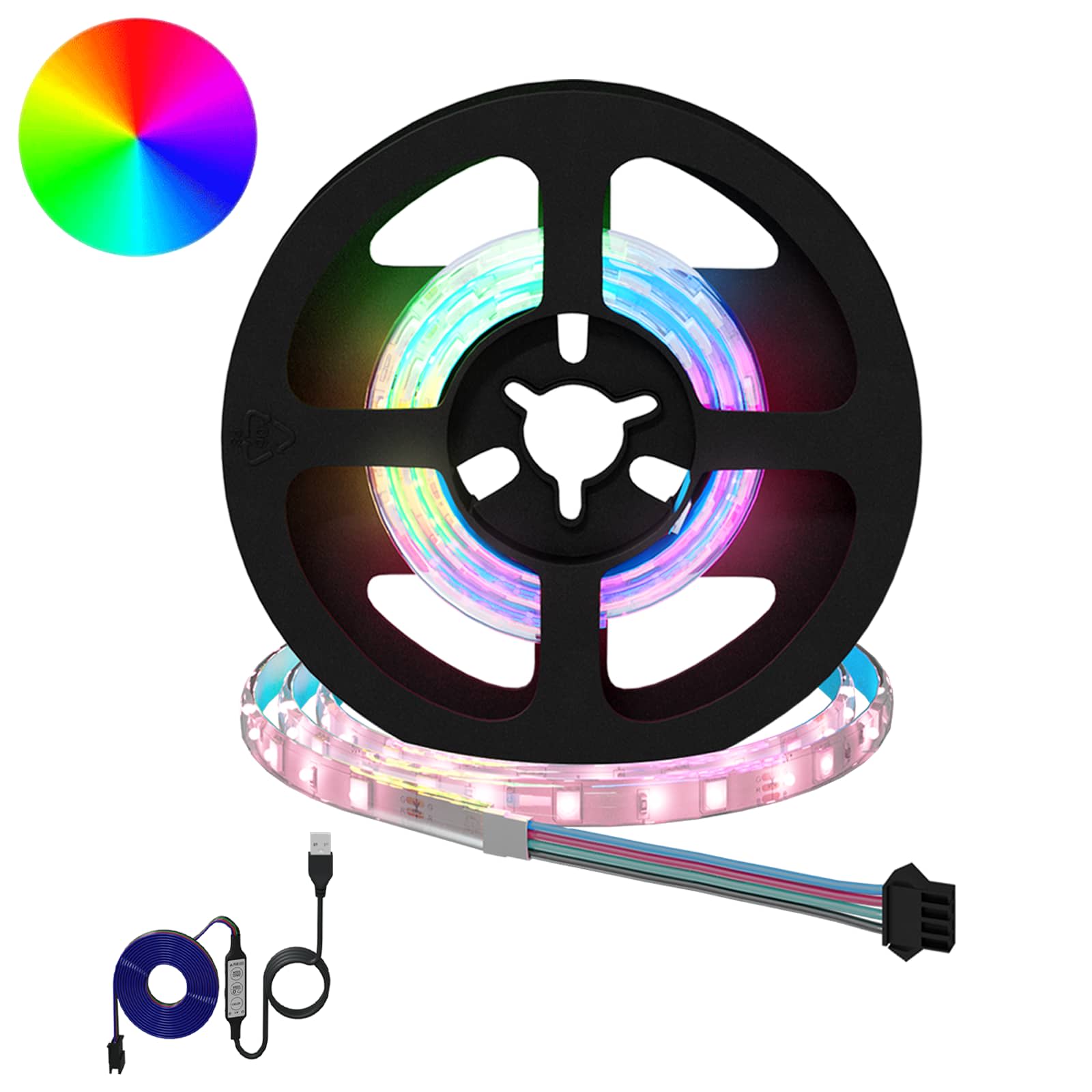 Striscia LED 12 pz Nero e trasparente Rame e plastica