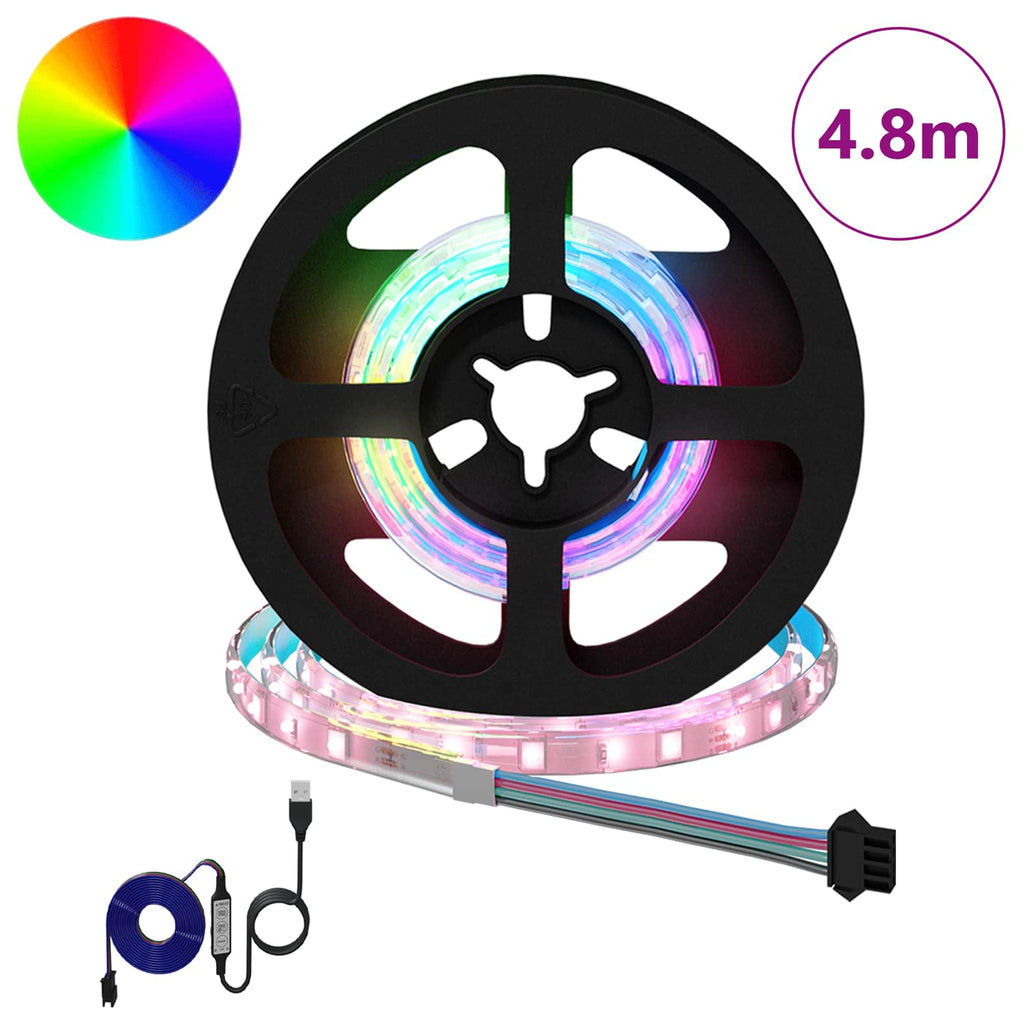 Striscia LED 12 pz Nero e trasparente Rame e plastica