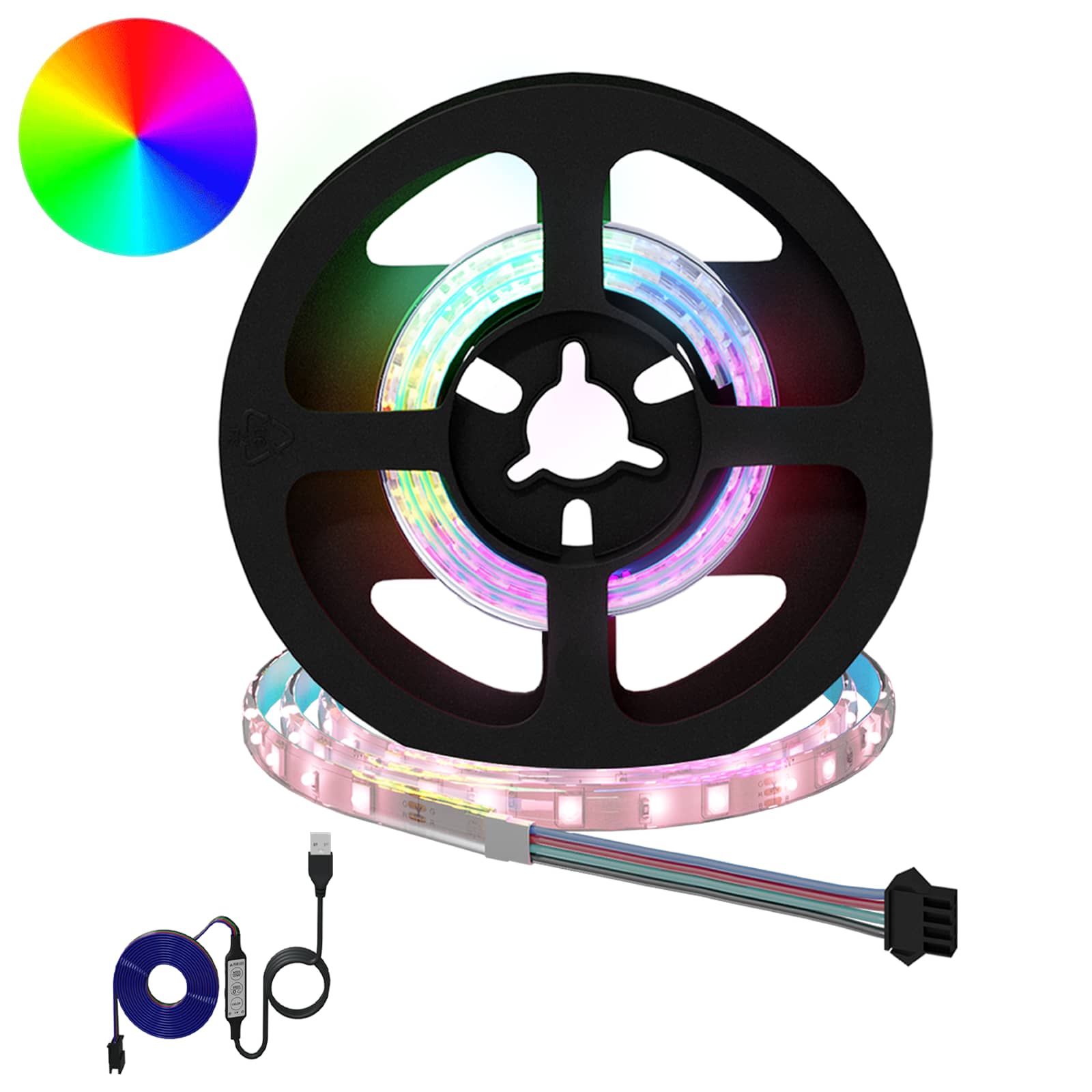 Striscia LED 12 pz Nero e trasparente Rame e plastica