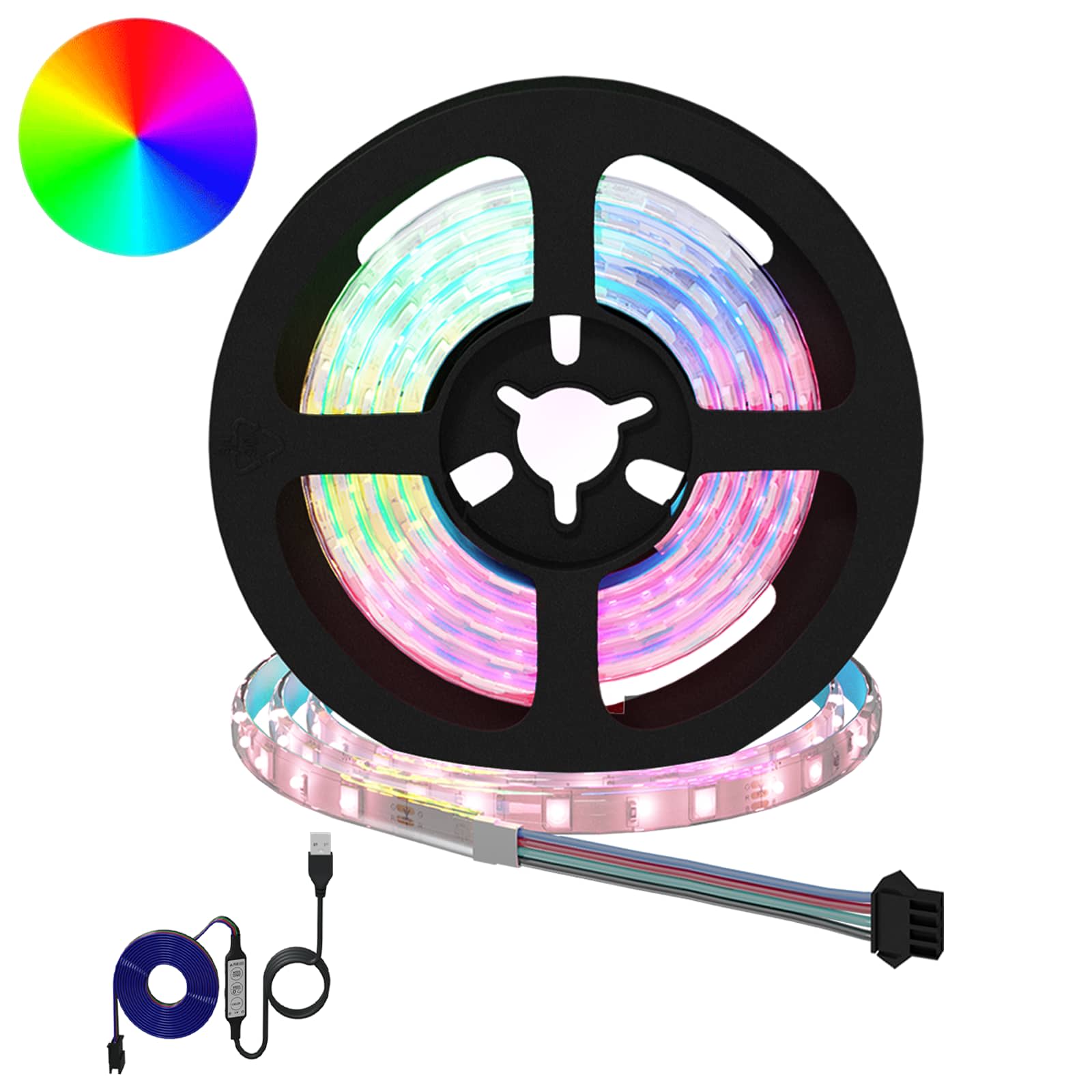 Striscia LED 12 pz Nero e trasparente Rame e plastica