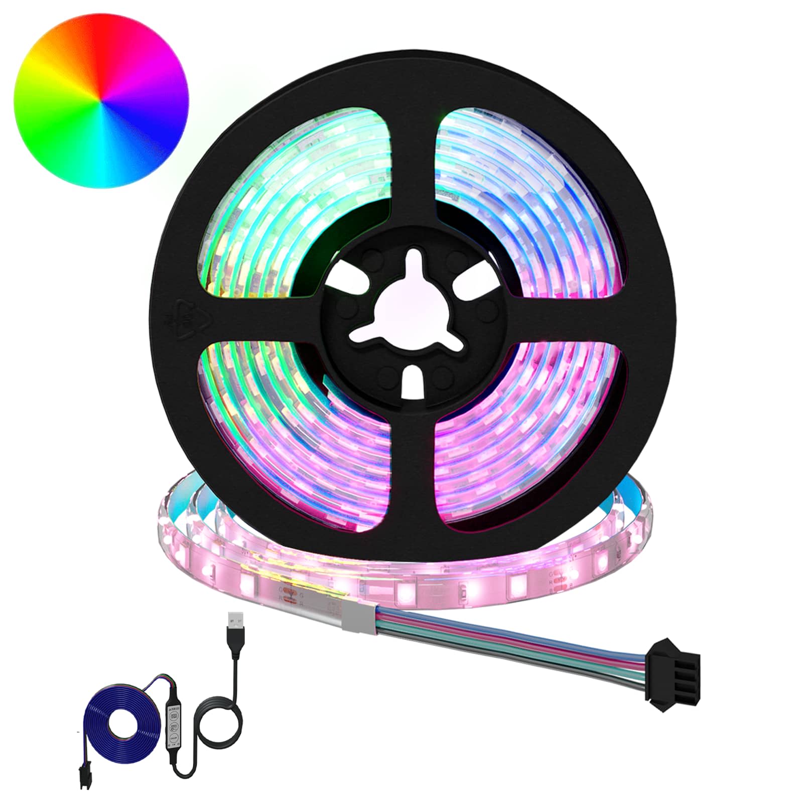 Striscia LED 12 pz Nero e trasparente Rame e plastica