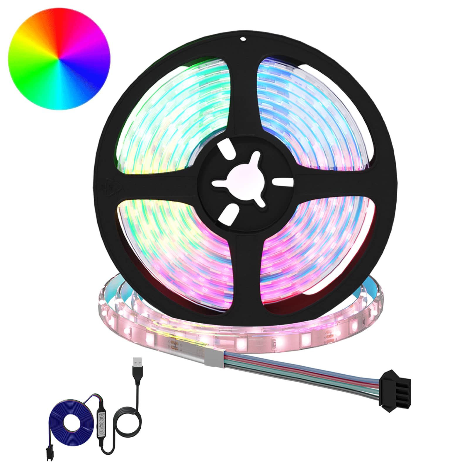 Striscia LED 2 pz Nero e trasparente Rame e plastica