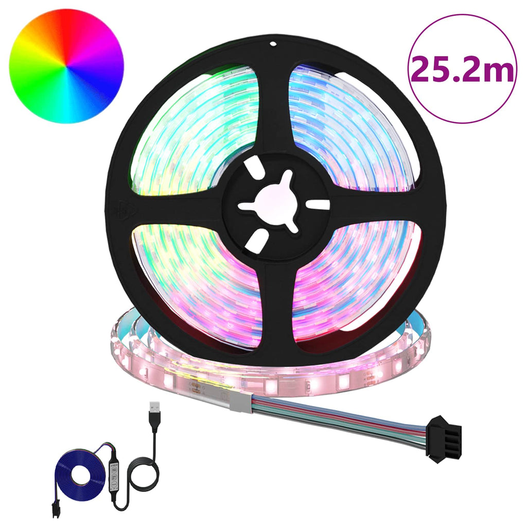 Striscia LED 12 pz Nero e trasparente Rame e plastica