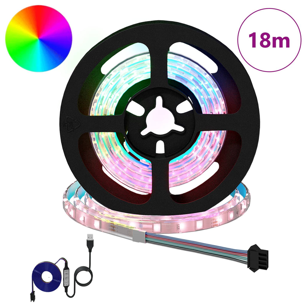 Striscia LED 12 pz Nero e trasparente Rame e plastica