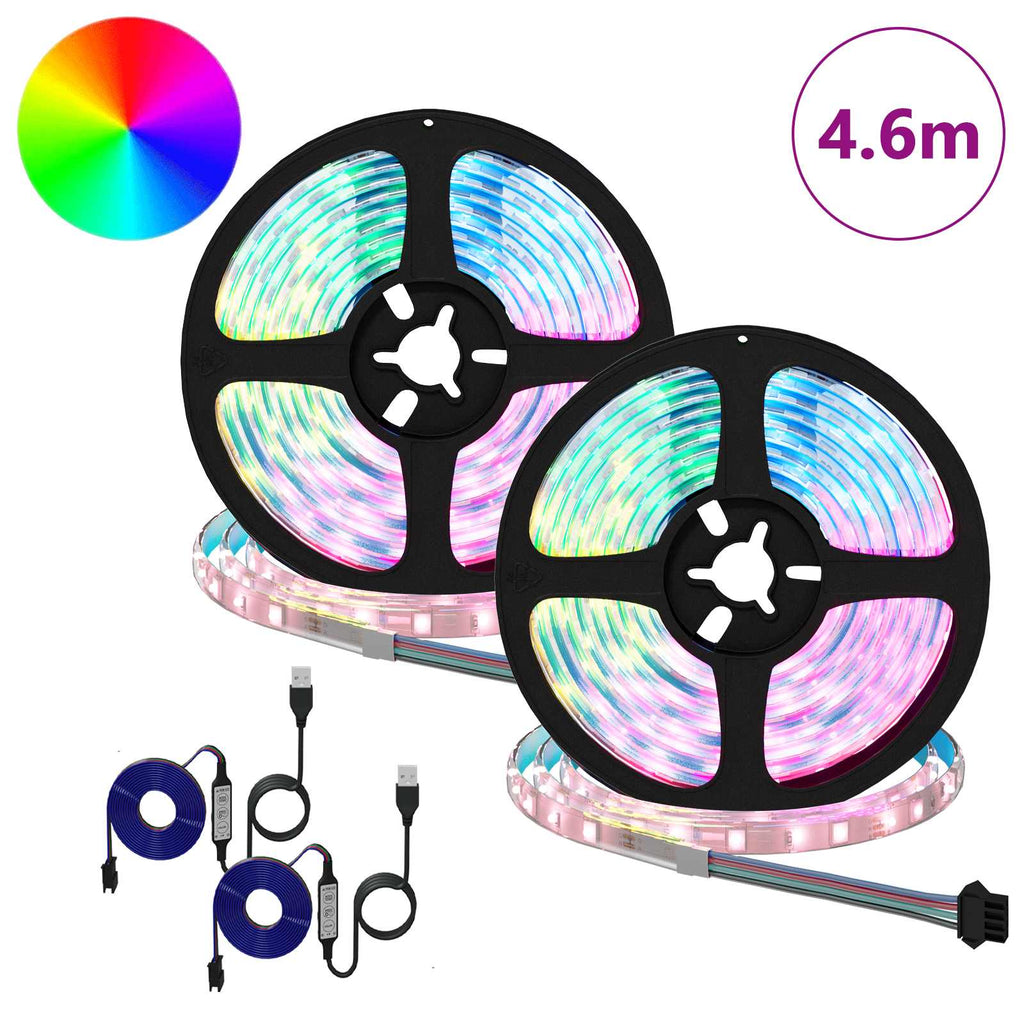 Striscia LED 2 pz Nero e trasparente Rame e plastica