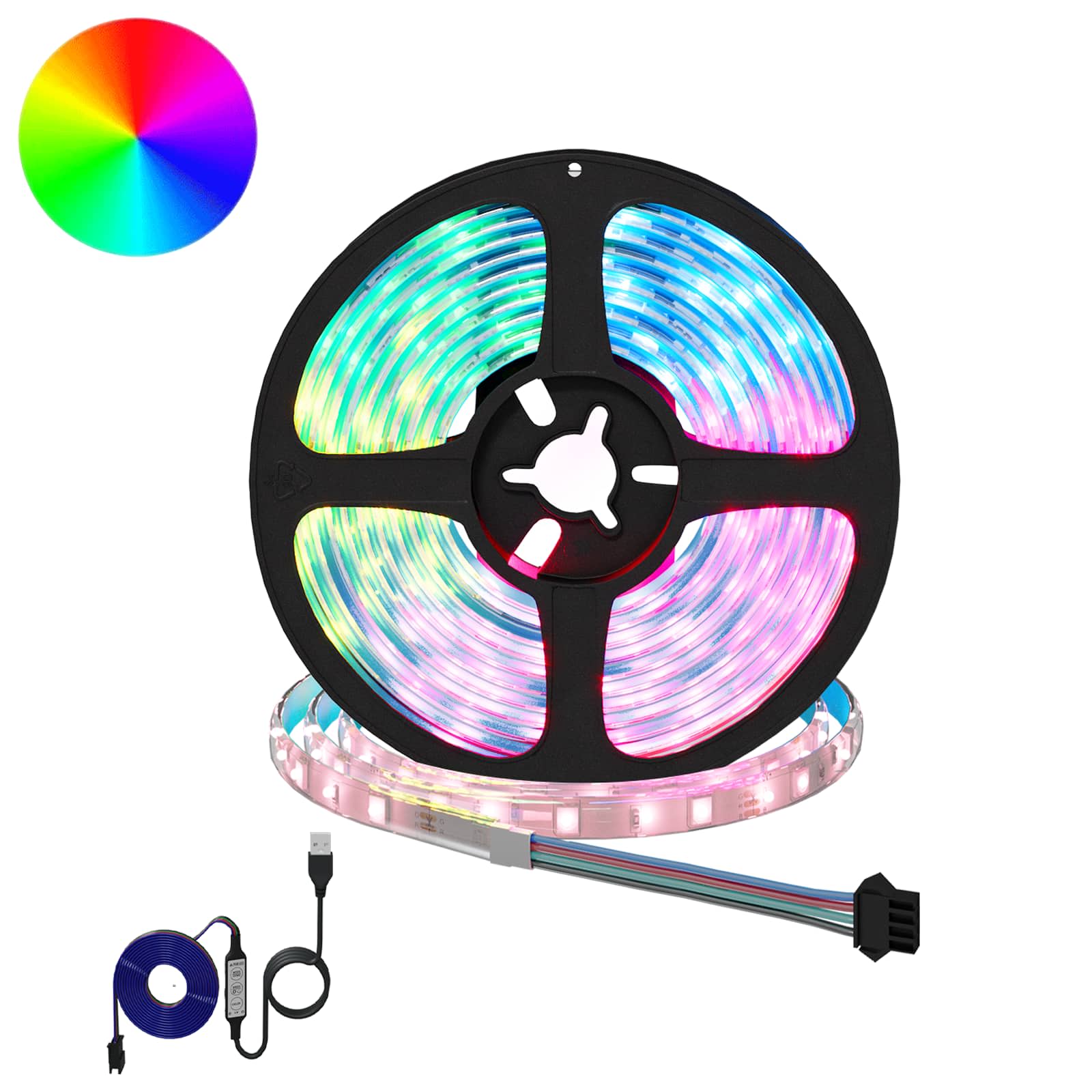 Striscia LED 12 pz Nero e trasparente Rame e plastica