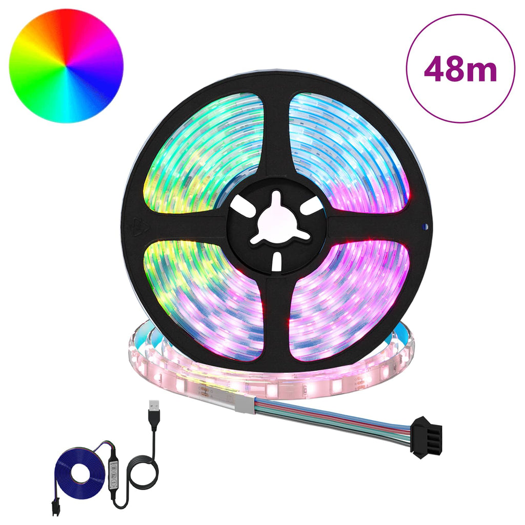 Striscia LED 12 pz Nero e trasparente Rame e plastica