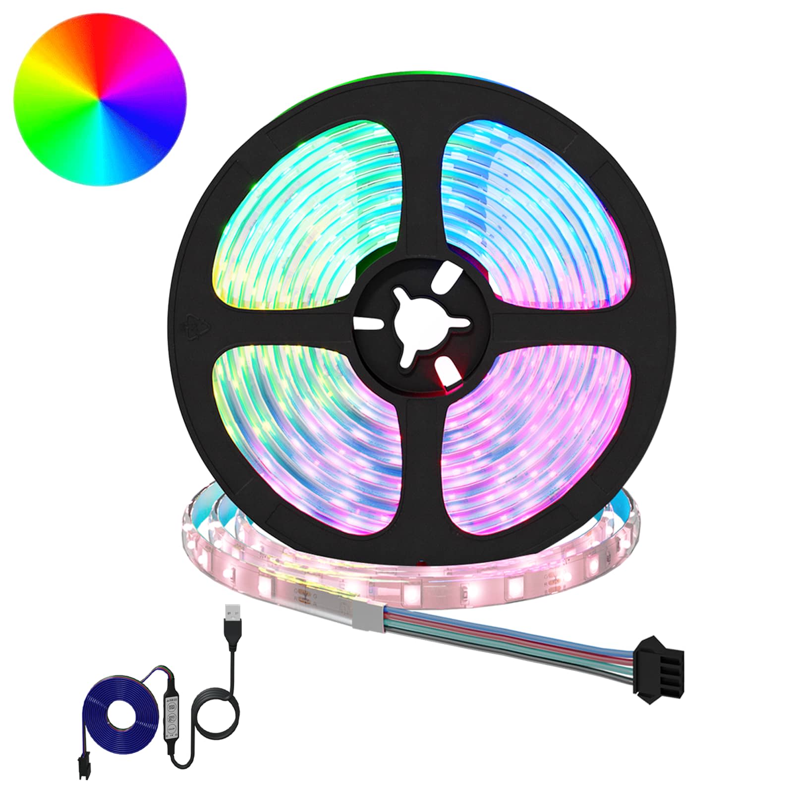 Striscia LED 12 pz Nero e trasparente Rame e plastica