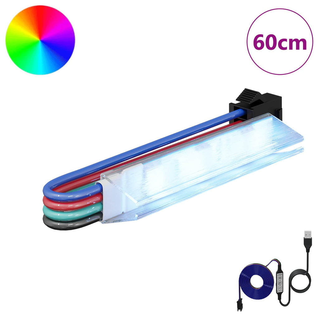 Striscia LED 12 pz Nero e Bianco Rame e plastica