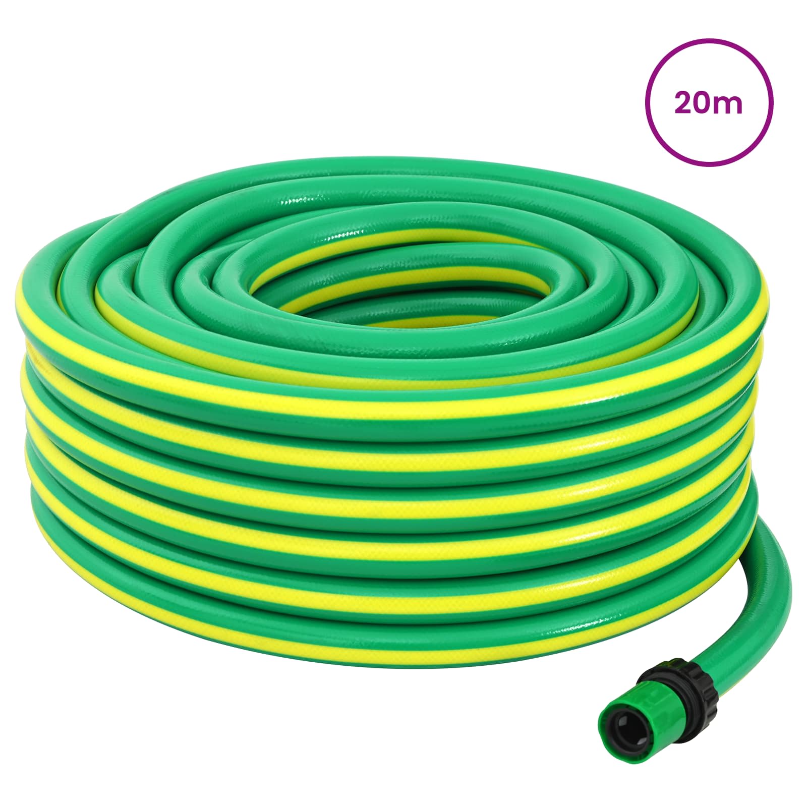 Tubo da Giardino 5-Ply Verde e Giallo 1 / 2'' 20 m PVC