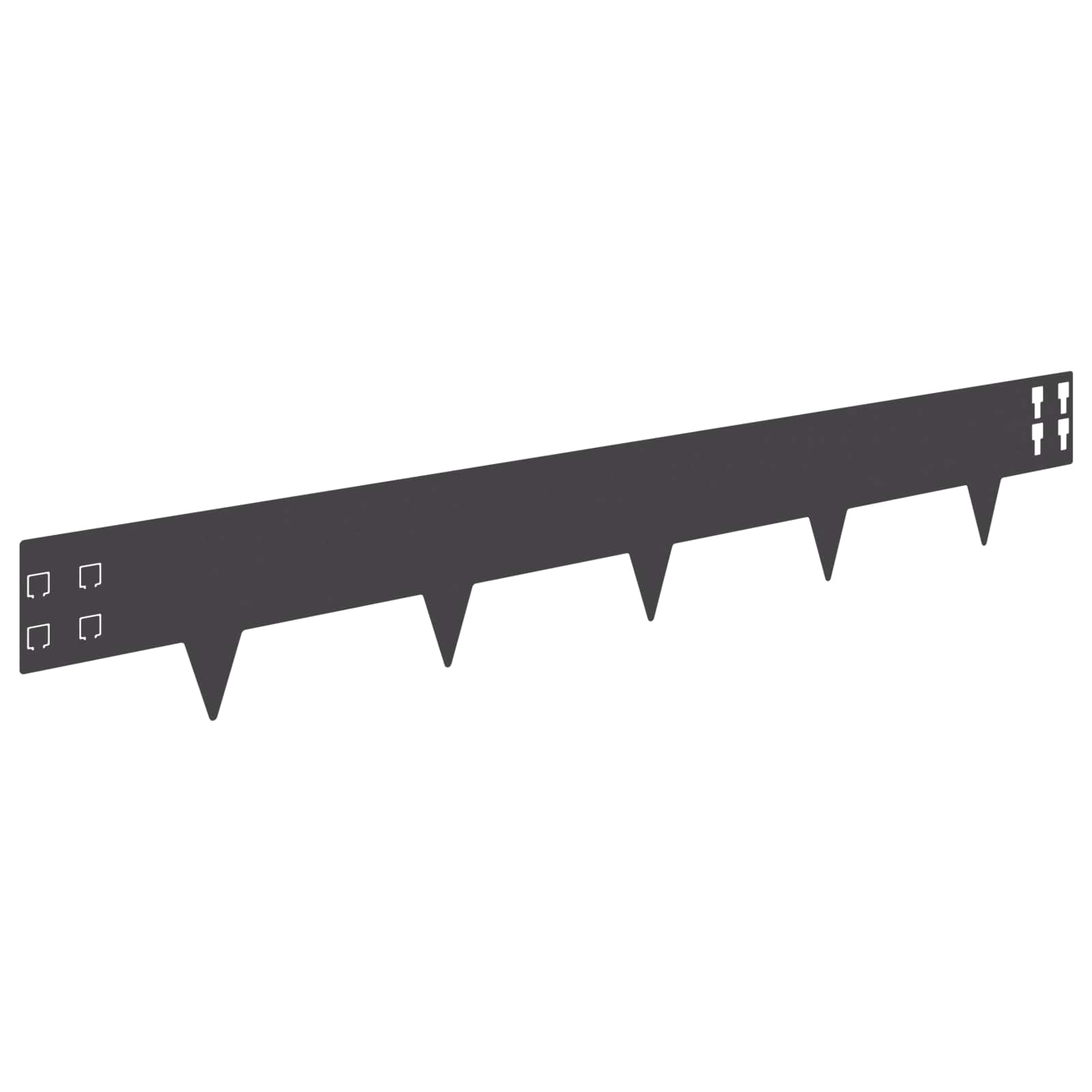 Bordura per Prato 10 pz 100 x 15 cm Acciaio Nero