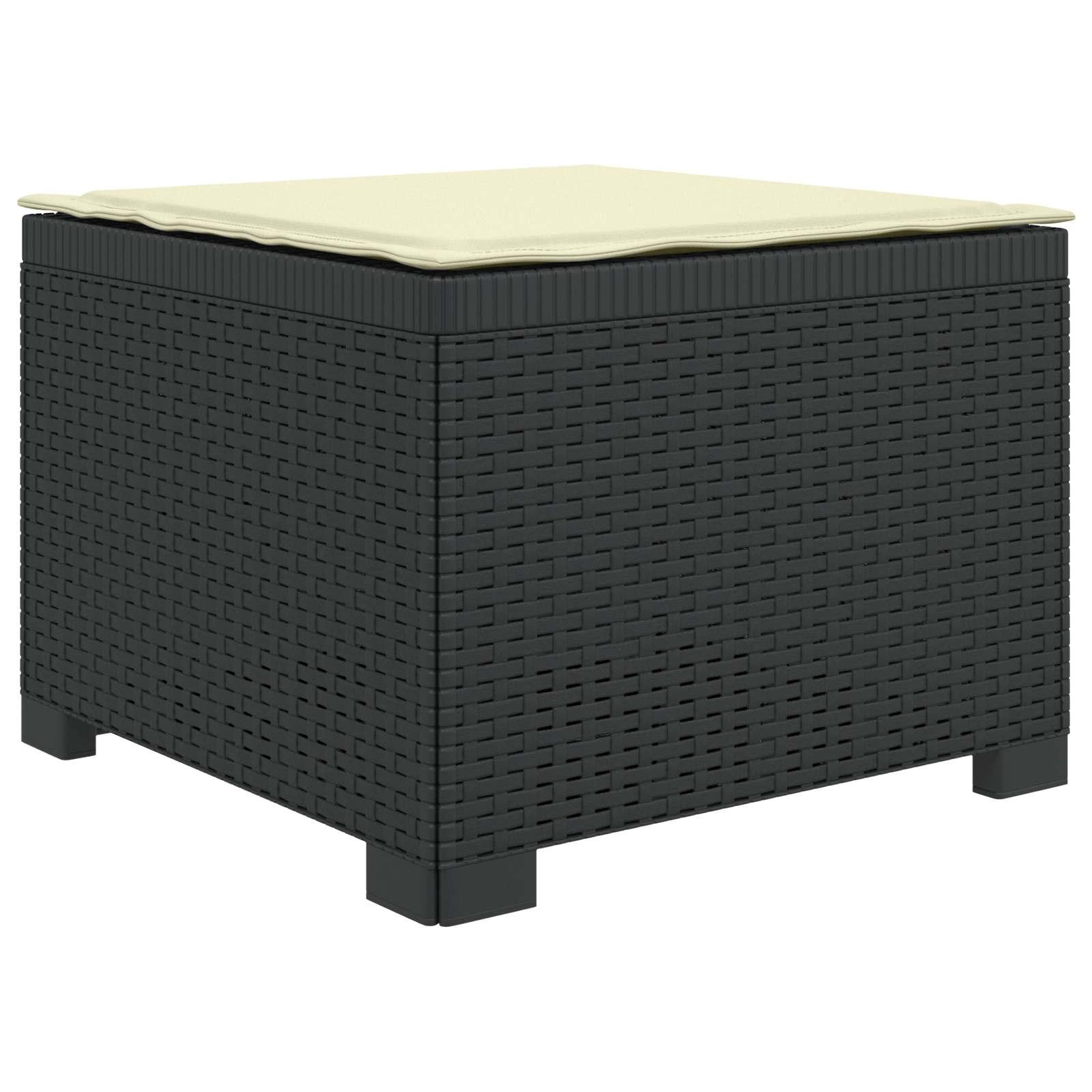 Divano da Giardino a 1 Posto con Cuscino Aspetto Rattan PP