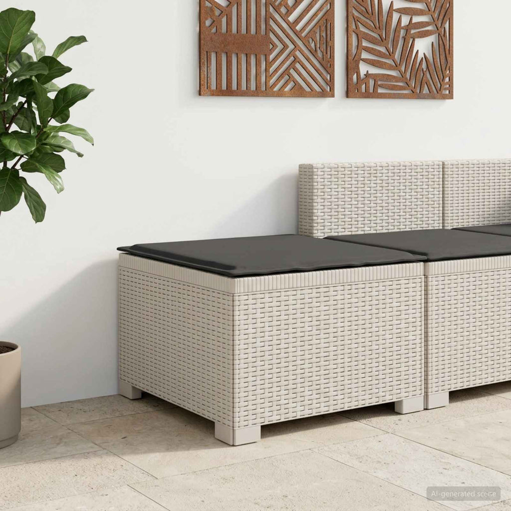 Divano da Giardino a 1 Posto con Cuscino Aspetto Rattan PP
