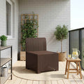Divano da Giardino a 1 Posto Aspetto Rattan PP Marrone