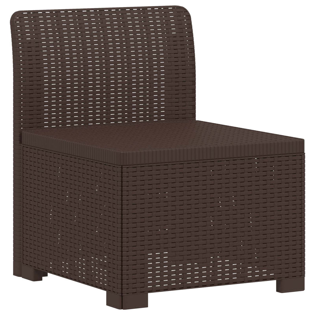 Divano da Giardino a 1 Posto Aspetto Rattan PP Marrone