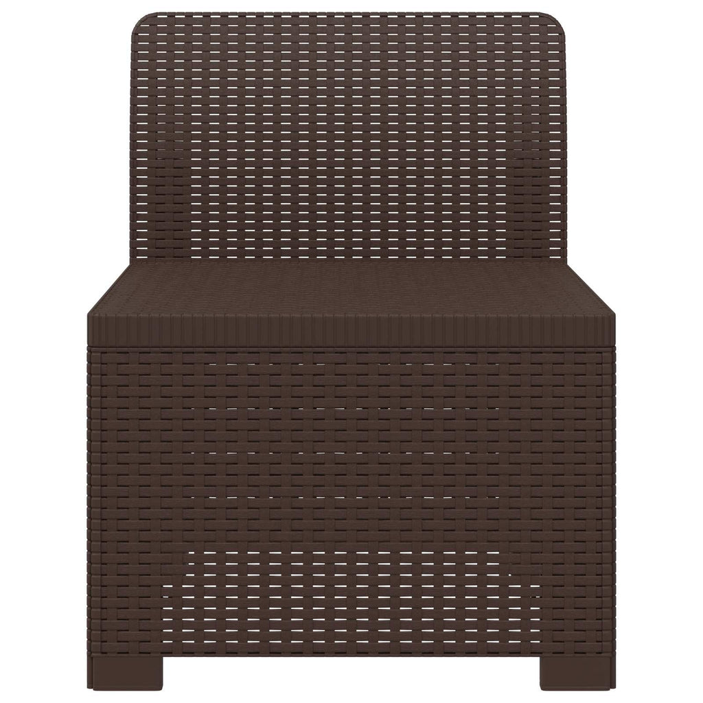 Divano da Giardino a 1 Posto Aspetto Rattan PP Marrone